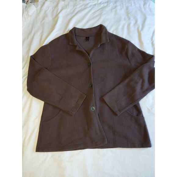 Fat Hat Clothing Company Women's Size Medium Brown Button Down Cardigan Swterer - Picture 3 of 7